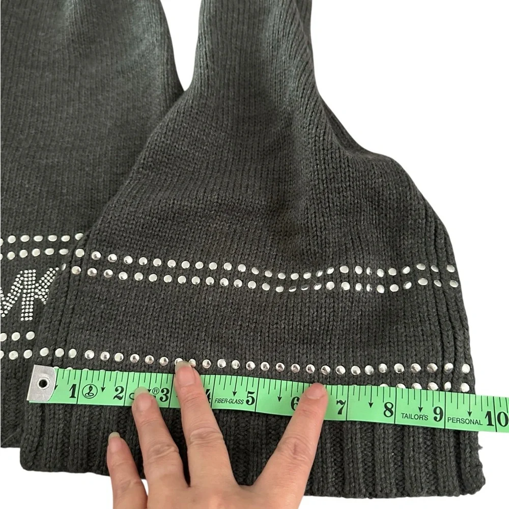 Michael Kors ribbed sweater Scarf Gray with Studs